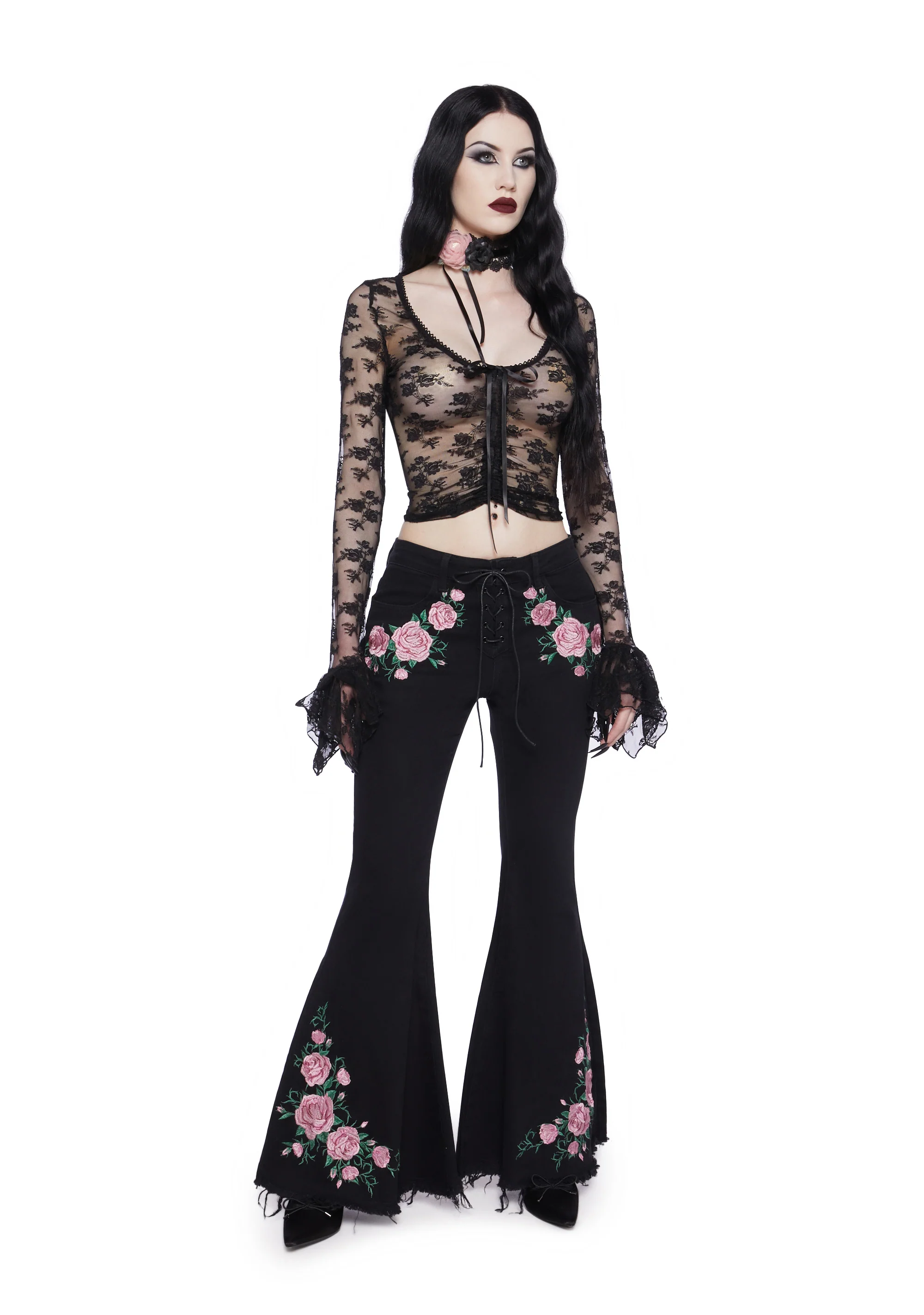 Enchanted Rose Flare Pant