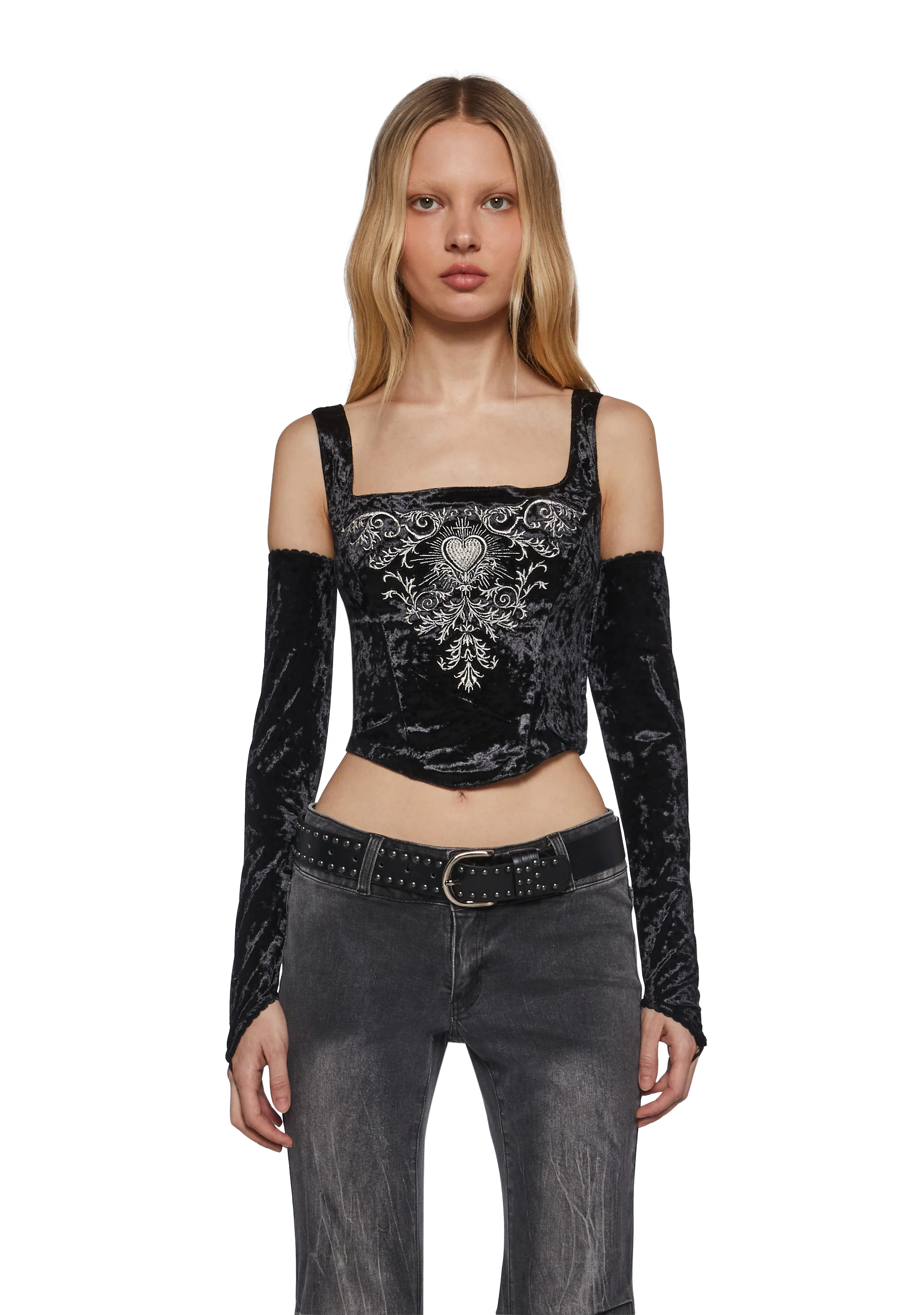 Cursed Dreams Corset Top And Gloves Set