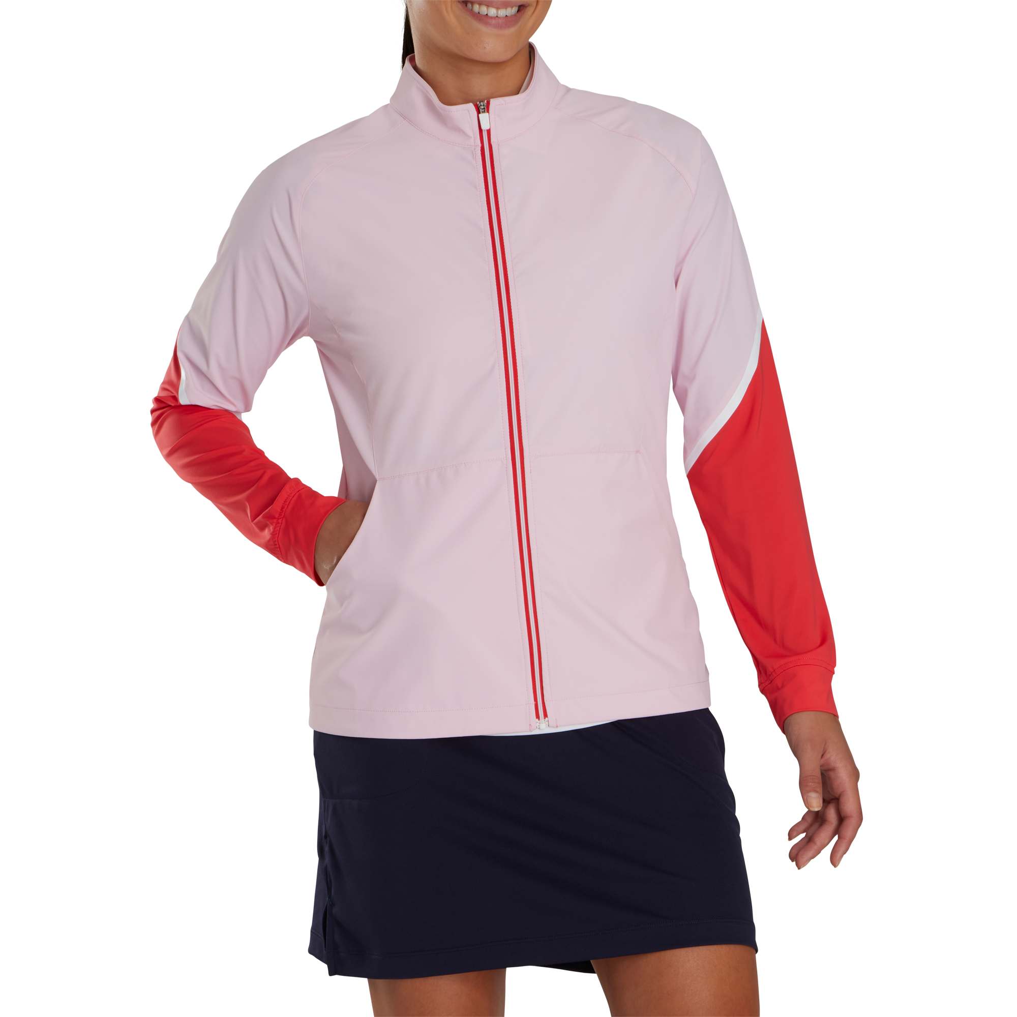 Full-Zip Color Block Jacket Women