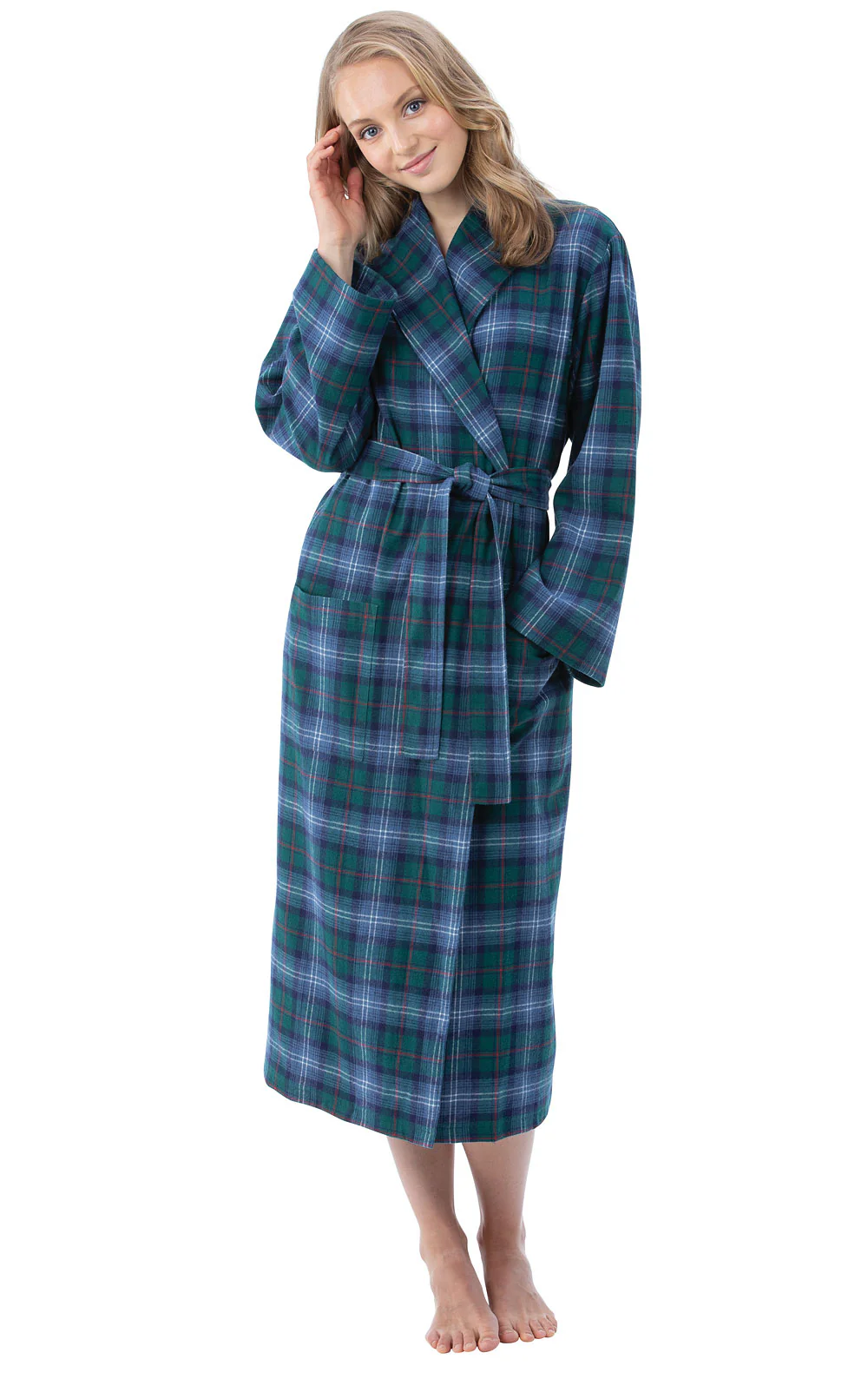 Plaid Flannel Robe - EJIACHE