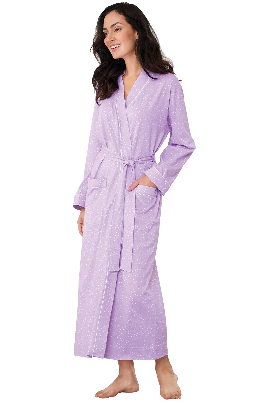 Classic Polka-Dot Robe - Pastel - EJIACHE