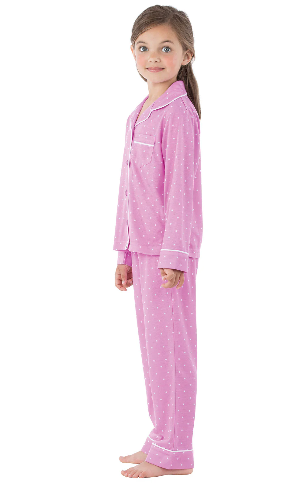 Classic Polka-Dots Button-Front Unisex Kids Pajamas - EJIACHE