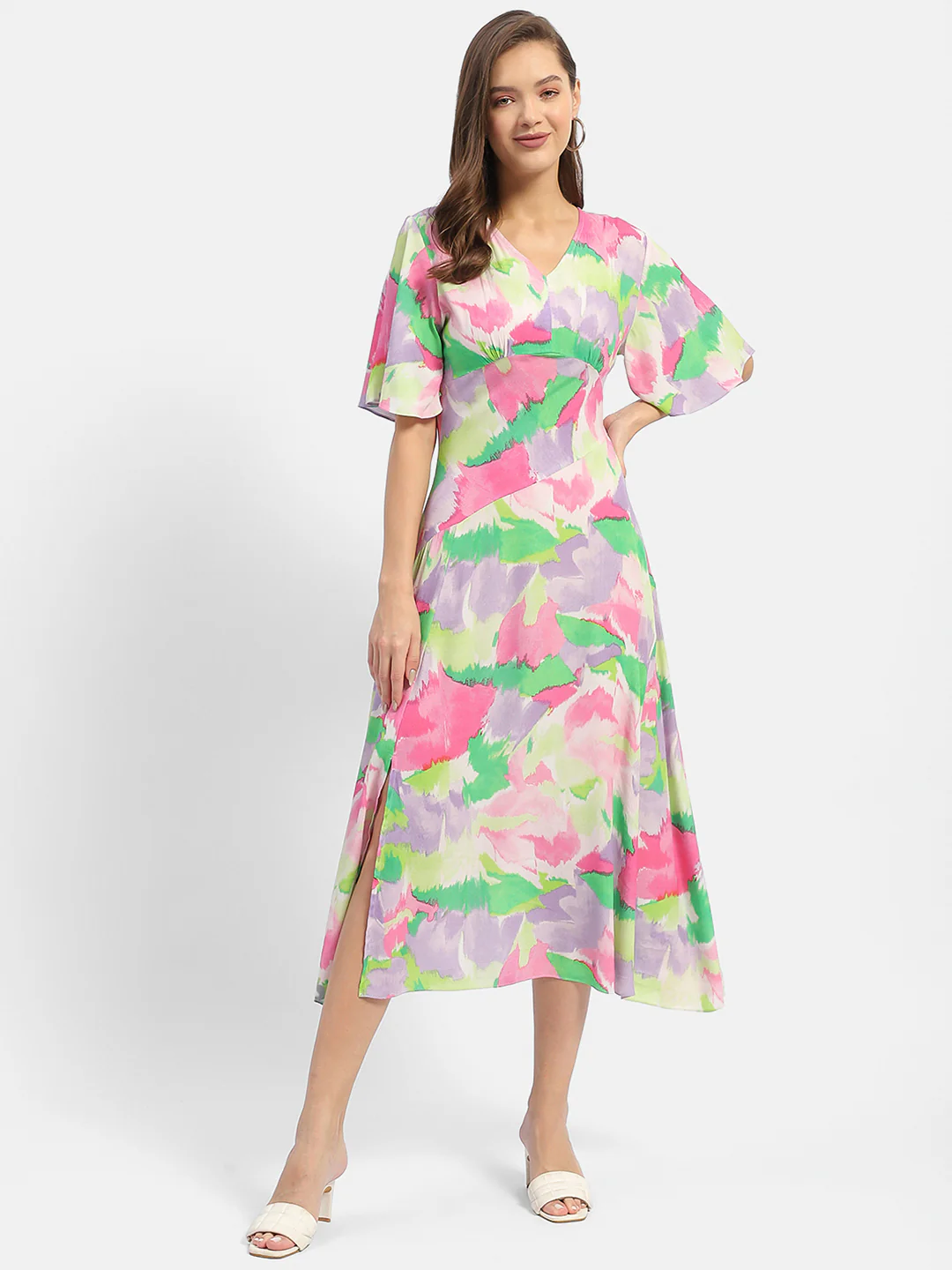 Floral Print Pink Maxi Dress - TRVCWOW