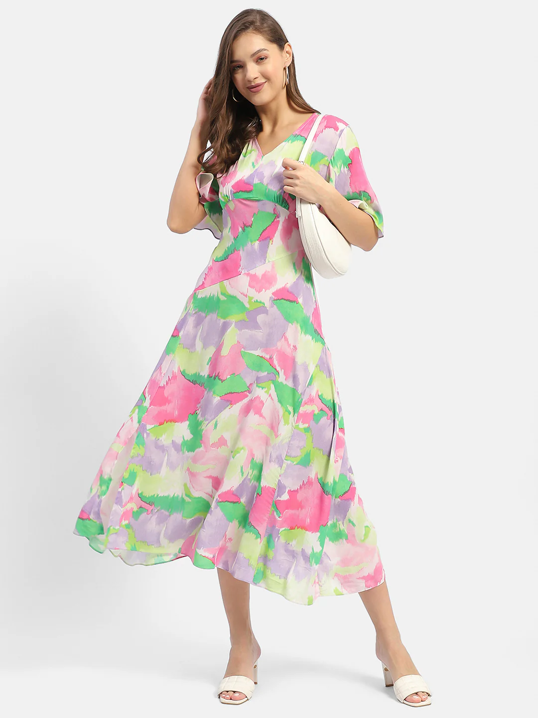 Floral Print Pink Maxi Dress - TRVCWOW