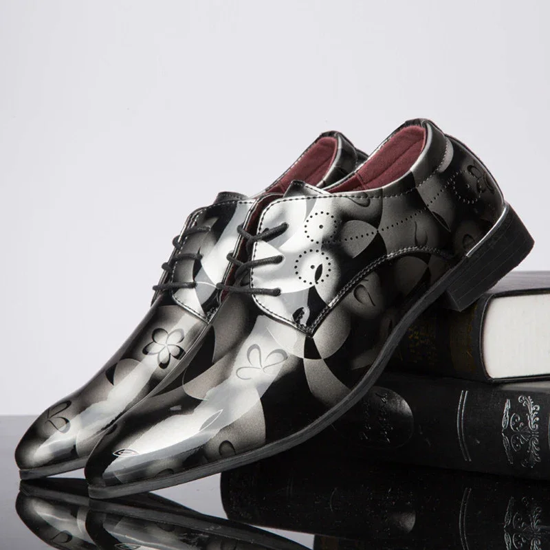 Designer Brand Patent Leather Shoes for Men - TRVCWOW