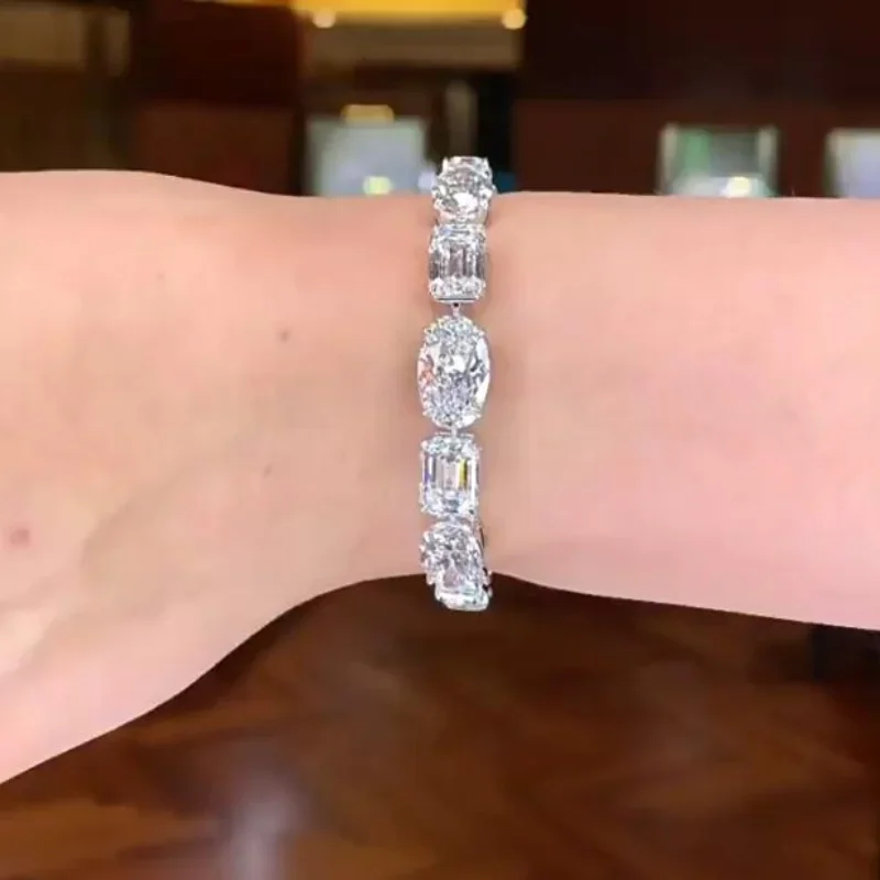Lab Diamond Bangle Bracelet - TRVCWOW
