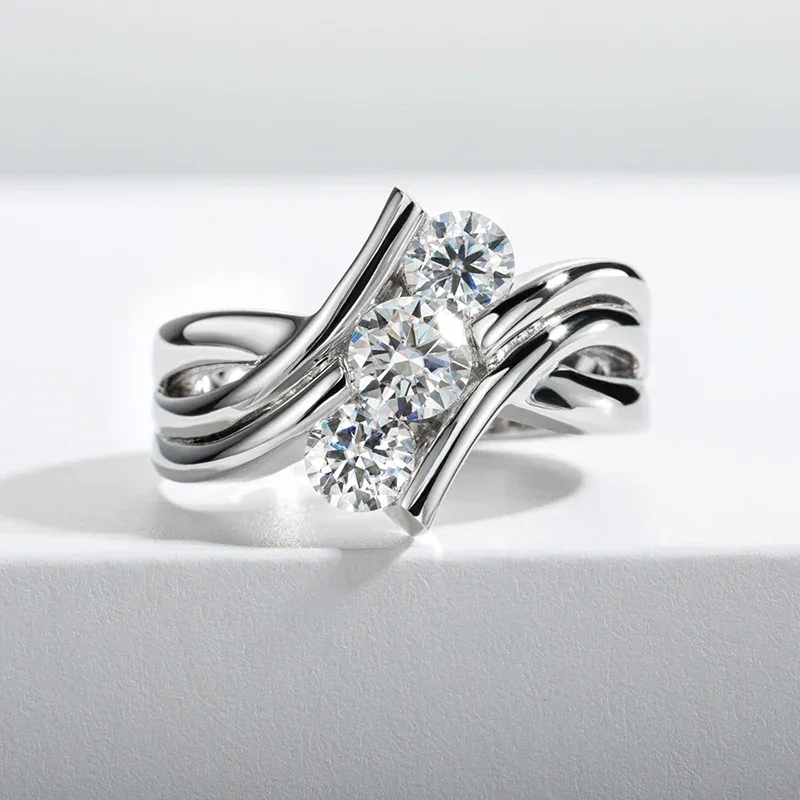 1.2 Carat Moissanite Diamond Vintage Women Jewelry 925 Sterling Silver - TRVCWOW