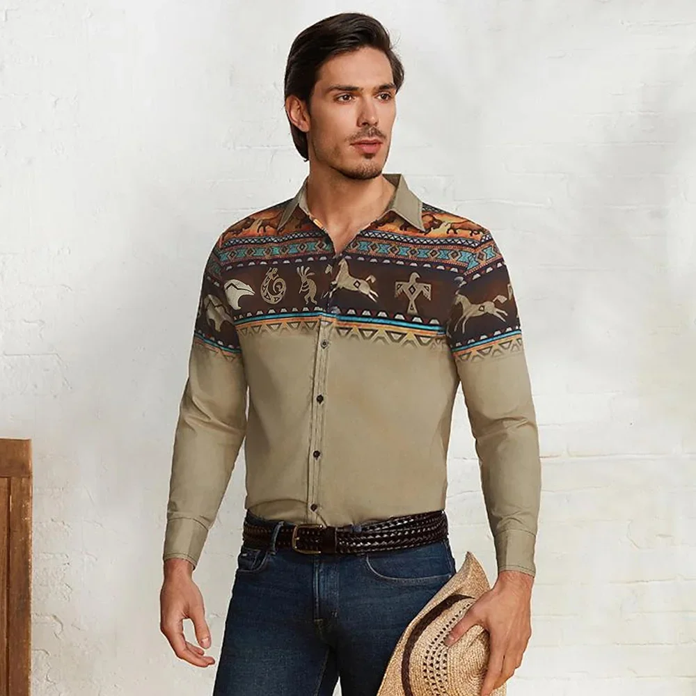 Men's Western Denim style shirt - TRVCWOW