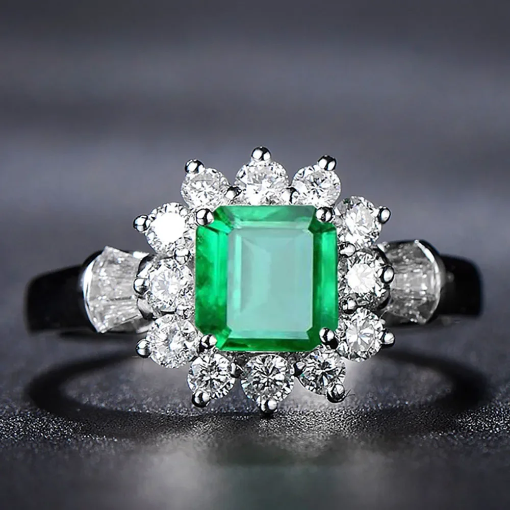 Vintage Emerald Gemstone Lab Diamond - TRVCWOW