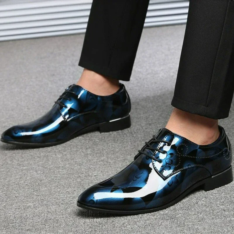 Men's Dress Shoes Floral Pattern Oxfords - TRVCWOW