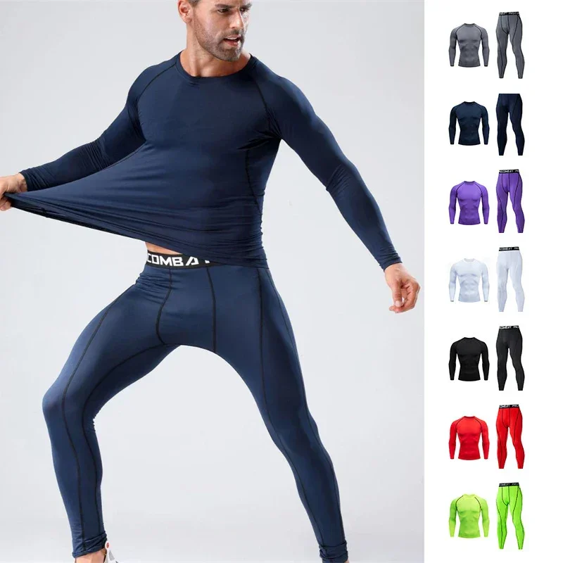 Men's Running Set Gym Jogging Thermo Track suit - TRVCWOW