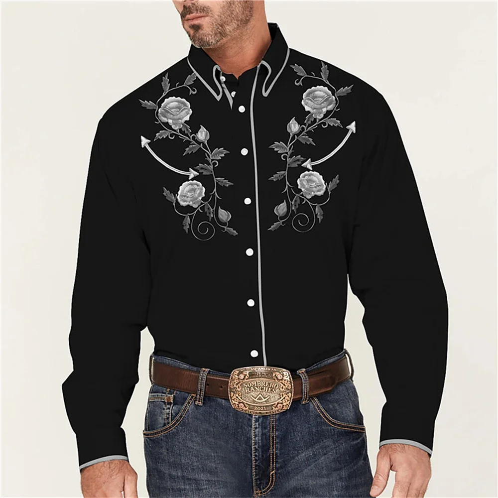 Men's Long Sleeved Shirt 3D Printed - TRVCWOW