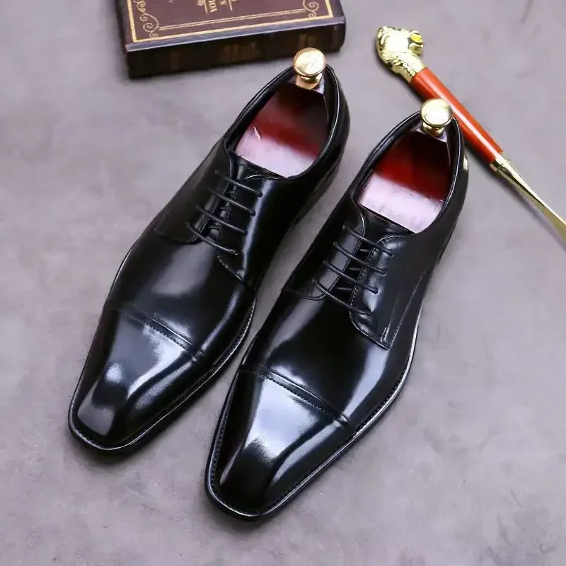 Elegant Leather Mens Dress Shoes Formal Social Shoe - TRVCWOW