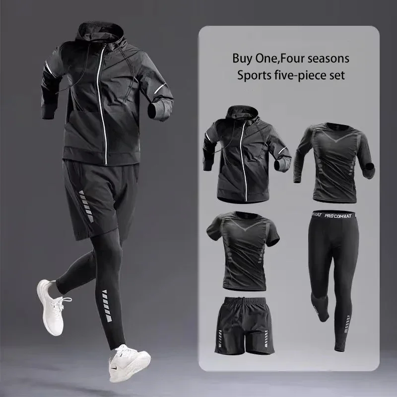 Men's Sportswear 1-5Pcs Suit  All-Season Track Suit Set - TRVCWOW