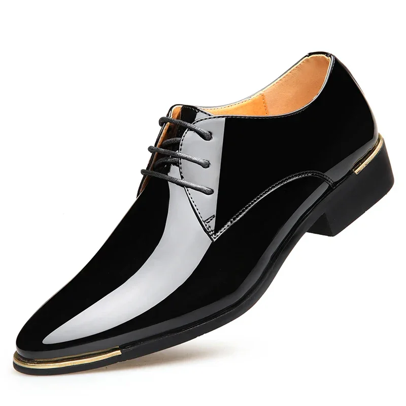 Patent Leather Men Dress Shoes - TRVCWOW