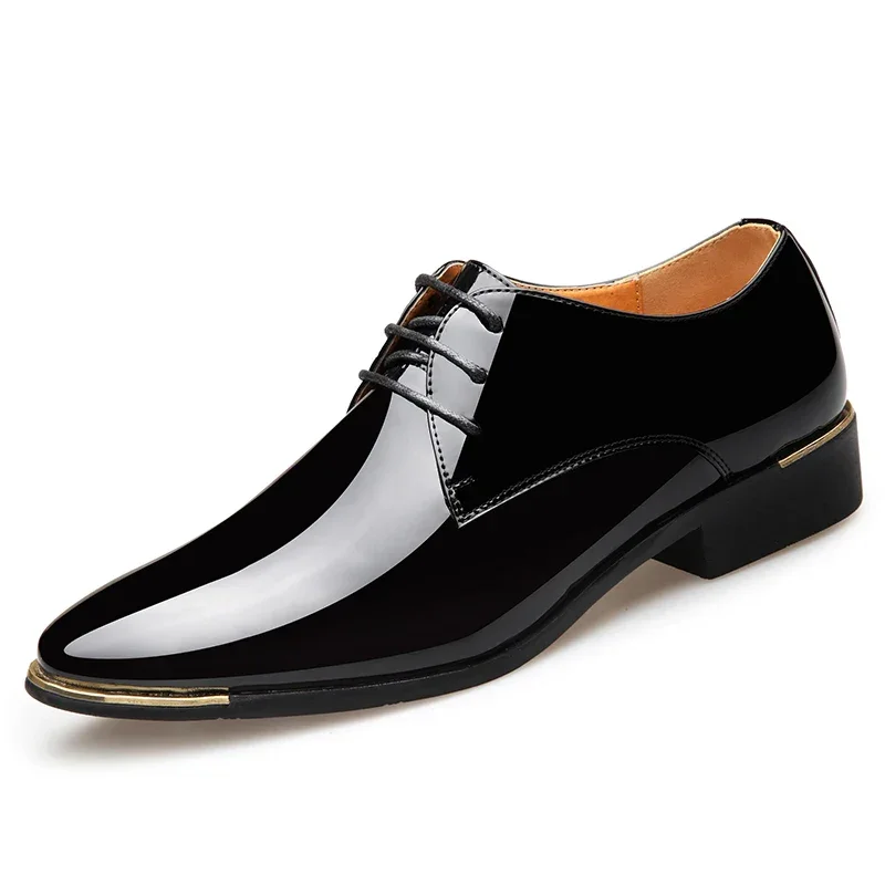 Patent Leather Men Dress Shoes - TRVCWOW