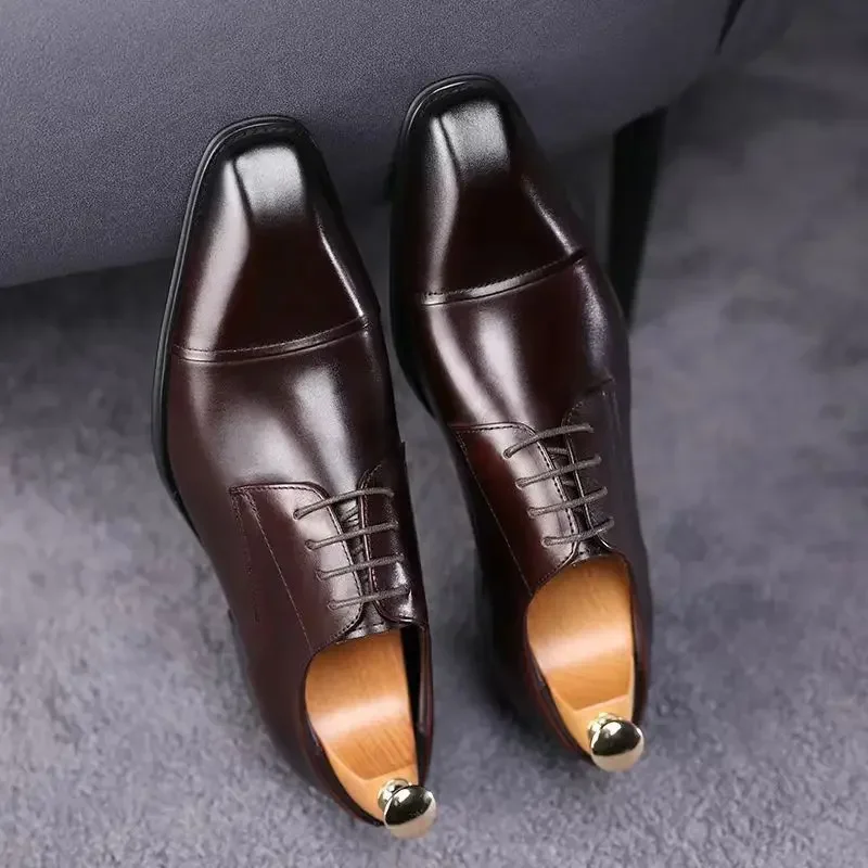 Elegant Leather Mens Dress Shoes Formal Social Shoe - TRVCWOW