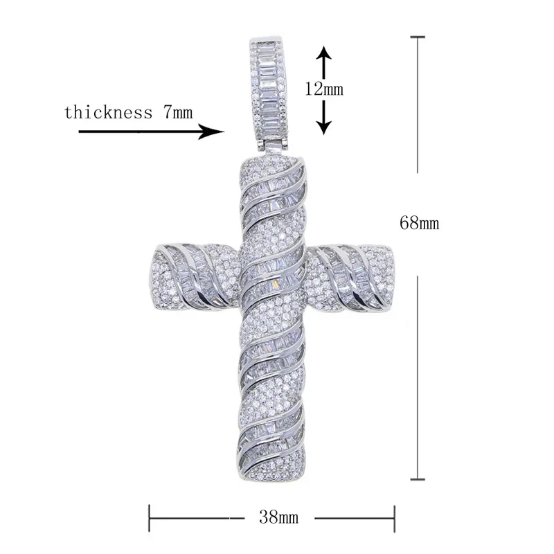 Lab Diamond Cross Pendant - TRVCWOW