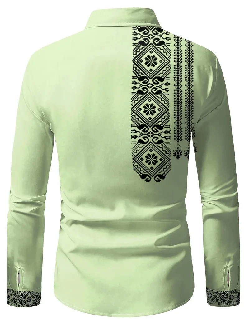2025 new long sleeved men's printed shirt - TRVCWOW