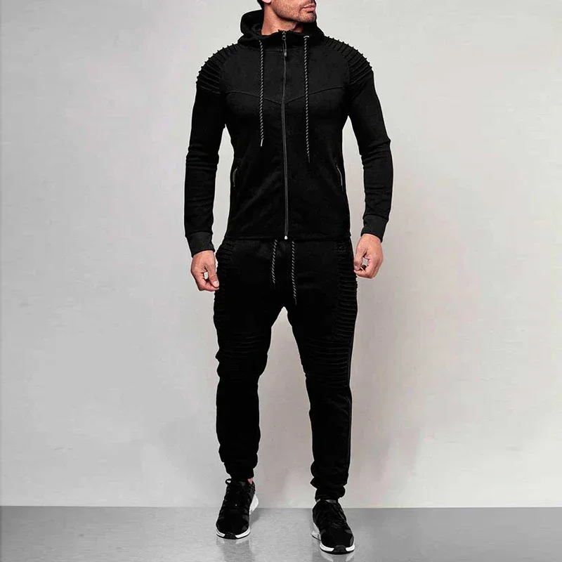 Men Sportswear Hoodies Pants Set - TRVCWOW