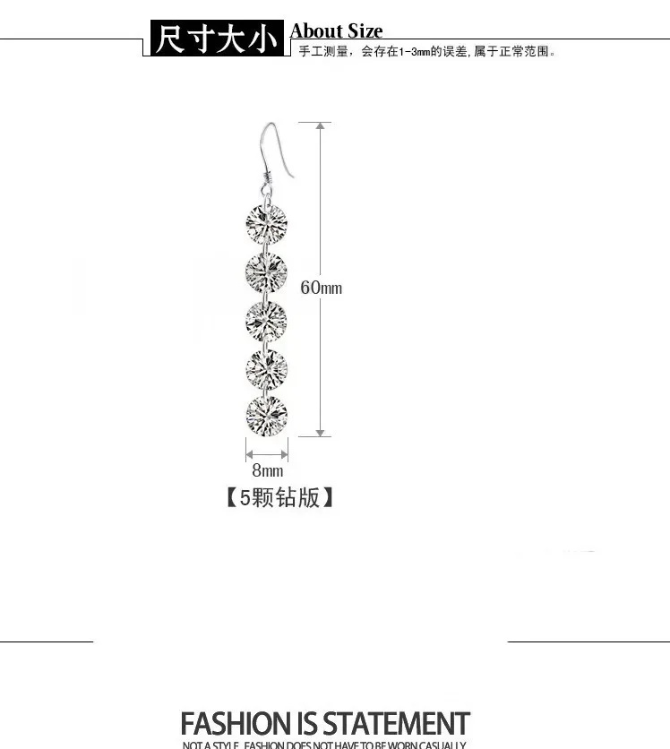 1CT Moissanite Long Drop Earrings - TRVCWOW
