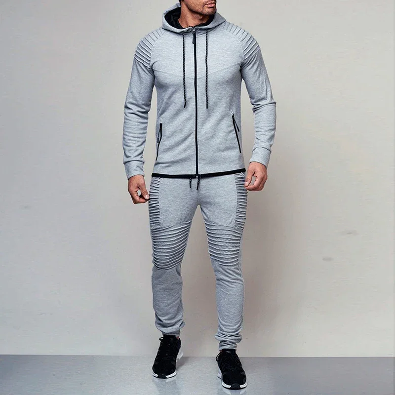 Men Sportswear Hoodies Pants Set - TRVCWOW