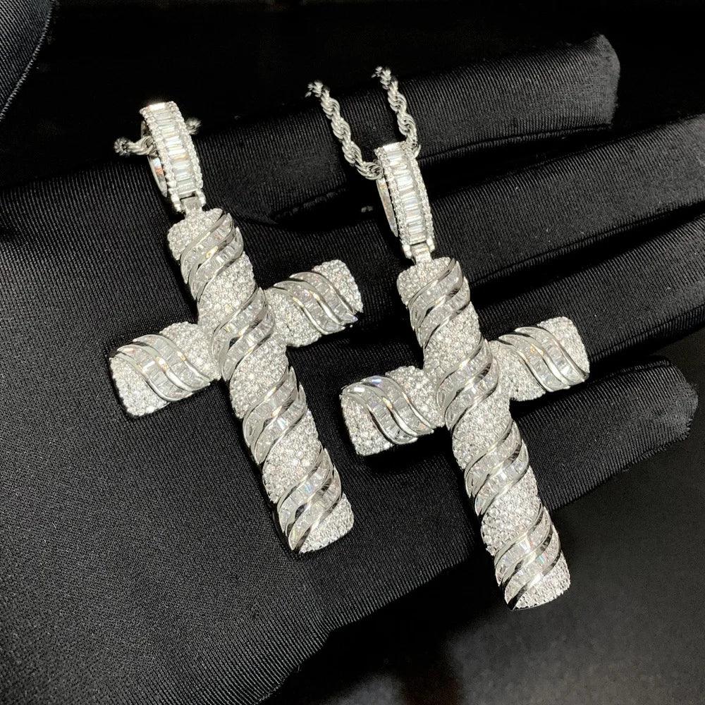 Lab Diamond Cross Pendant - TRVCWOW