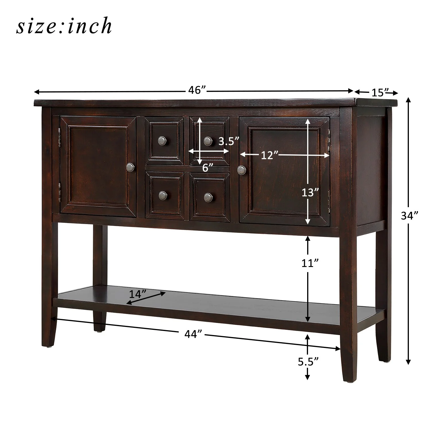 Chinese Console Table Black - TRVCWOW