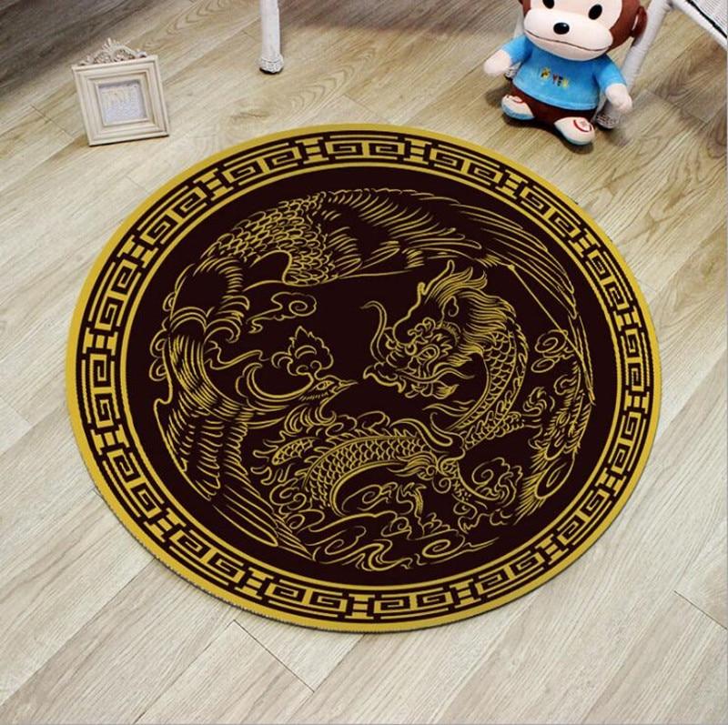 Round Chinese Dragon Carpet - TRVCWOW