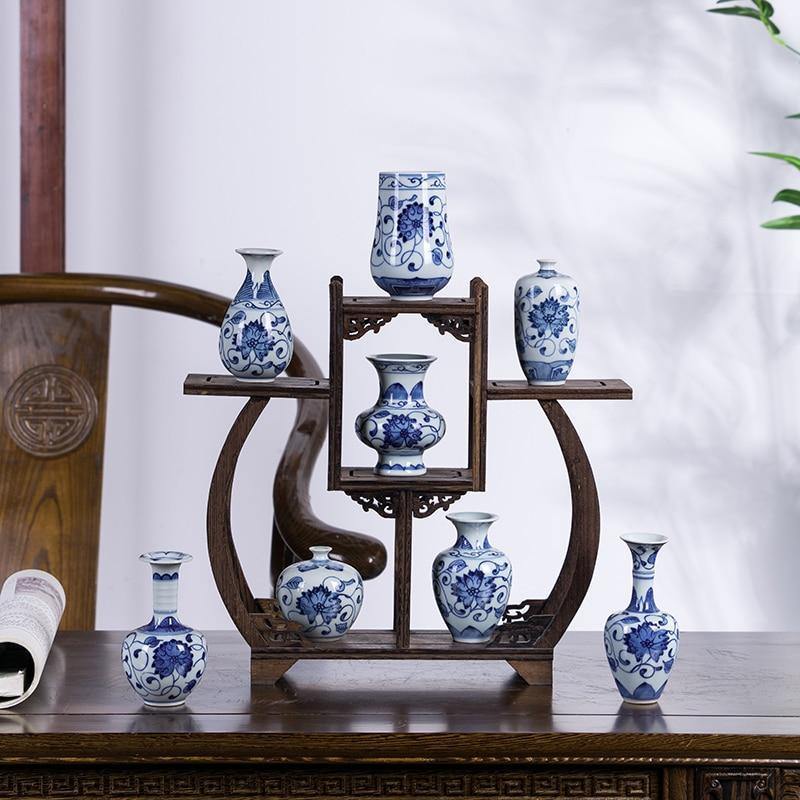 Small Chinese Blue And White Vases - TRVCWOW