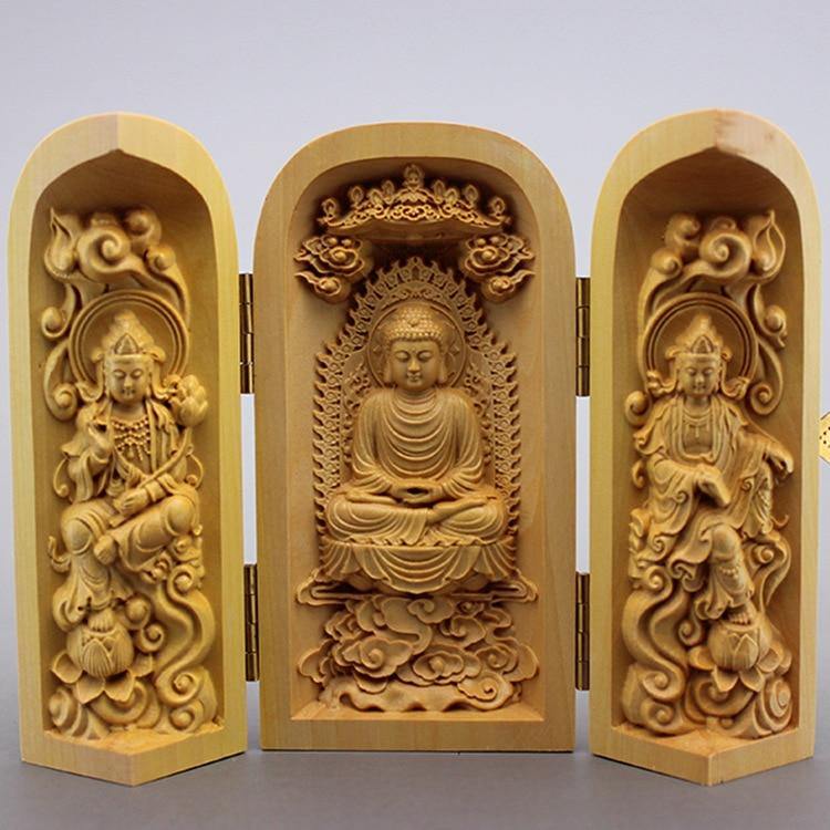 Chinese Carved Wood Statue - TRVCWOW