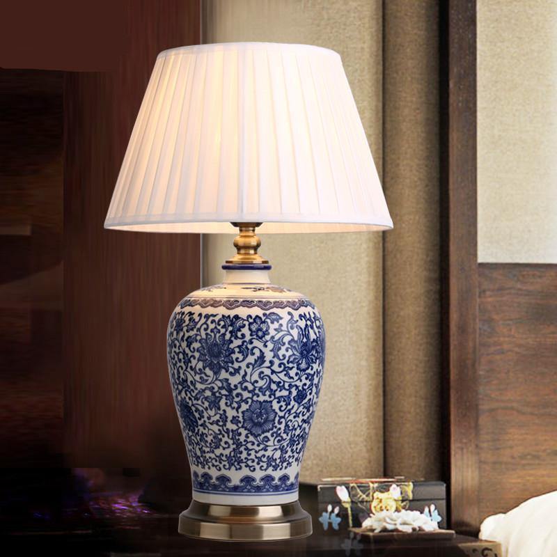 Blue And White Chinese Porcelain Table Lamps - TRVCWOW