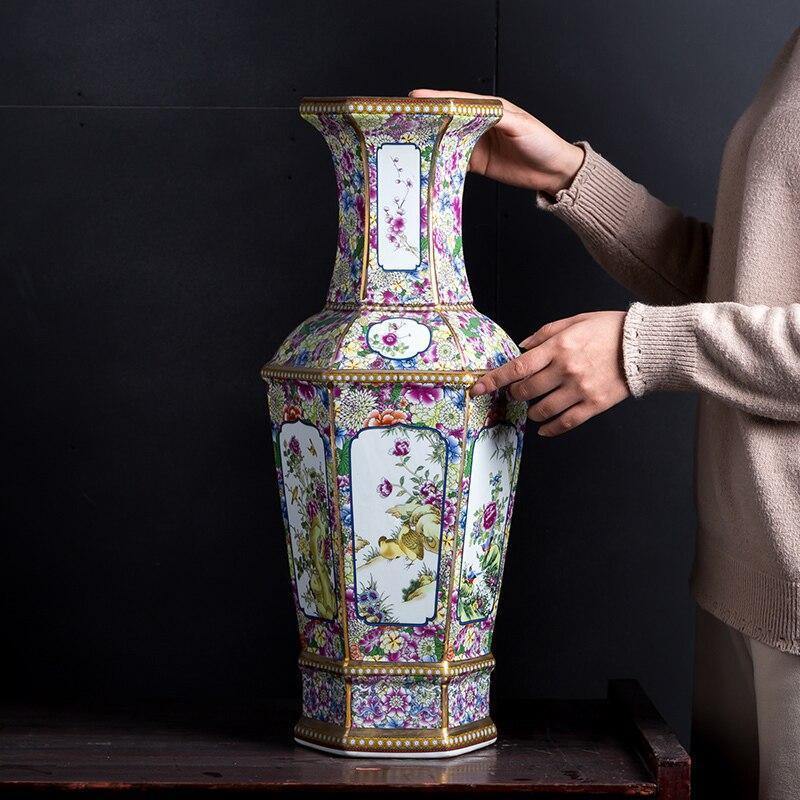 Large Floor Standing Chinese Vase - TRVCWOW