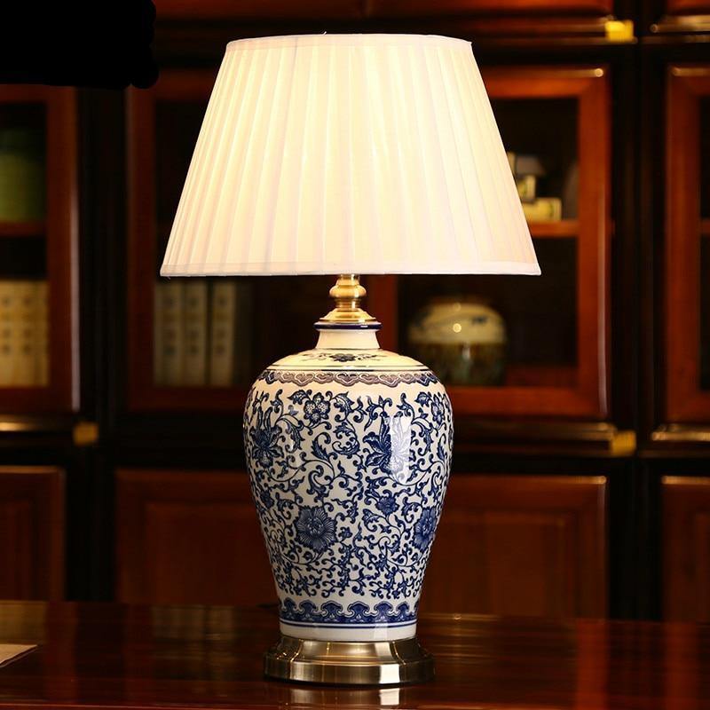 Blue And White Chinese Porcelain Table Lamps - TRVCWOW