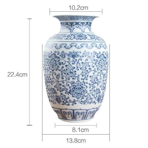 Chinese Vase Blue And White Pottery - TRVCWOW
