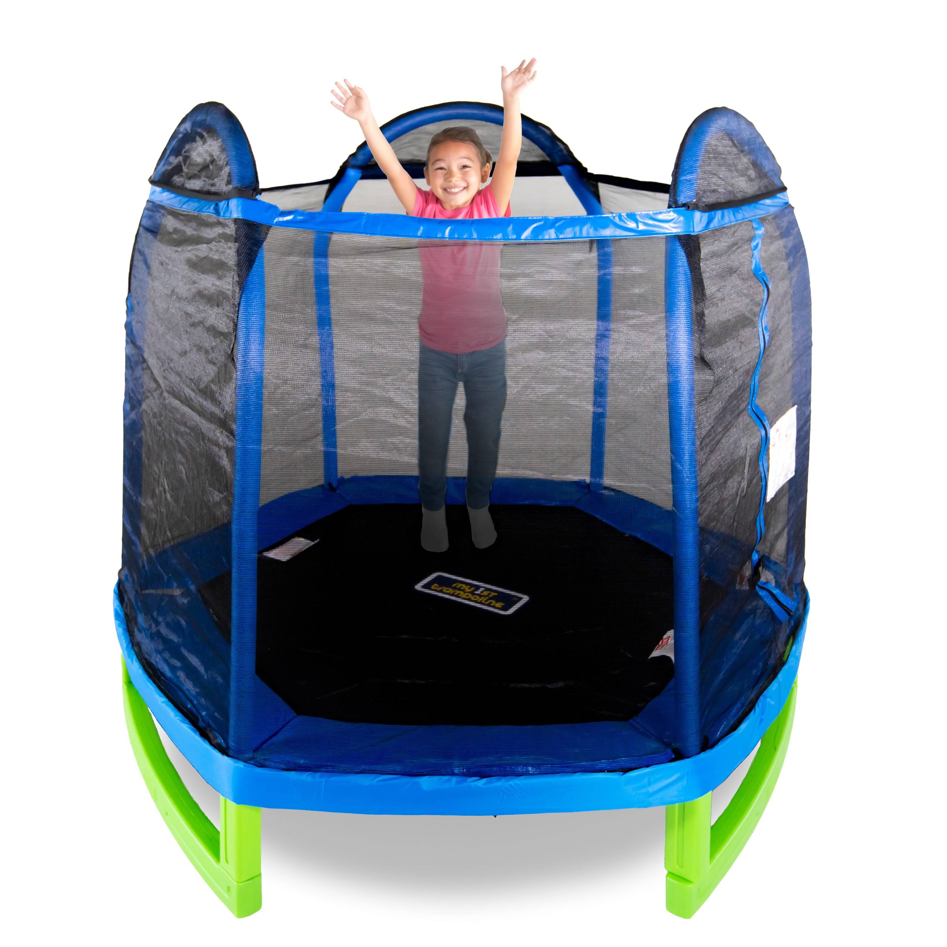 Bounce Pro 7' My First Trampoline Hexagon (Ages 3-10) for Kids - MadeInUSA