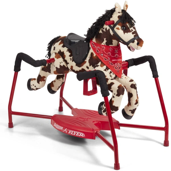 Radio Flyer, Freckles Interactive Spring Horse, Rideon for Kids - MadeInUSA