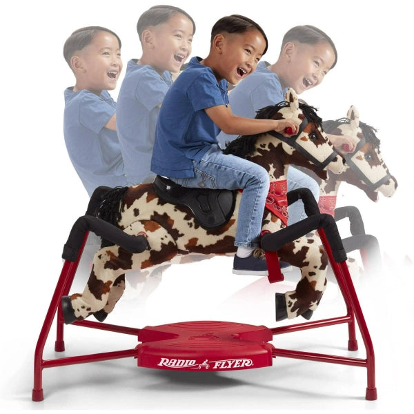 Radio Flyer, Freckles Interactive Spring Horse, Rideon for Kids - MadeInUSA