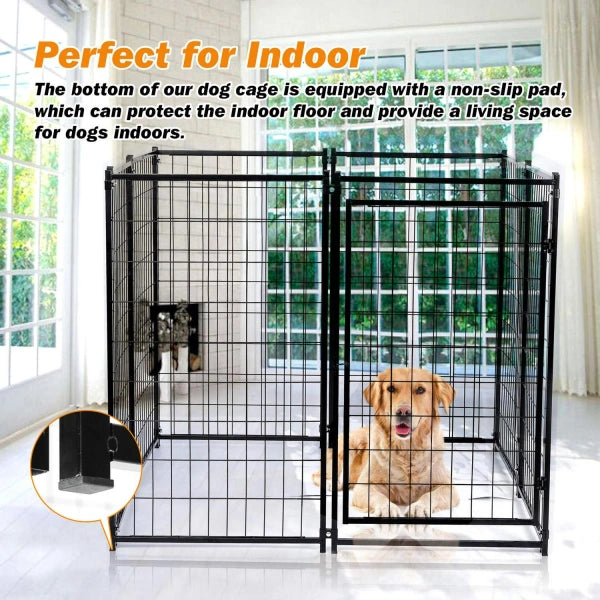 Suchown Large Dog Kennel Outside 4ft x 4.2ft x 4.45ft, Outdoor Dog Playpen Pet Pen Dog Crate With UVResistant Oxford Cloth Roof - MadeInUSA