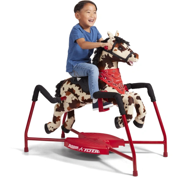 Radio Flyer, Freckles Interactive Spring Horse, Rideon for Kids - MadeInUSA