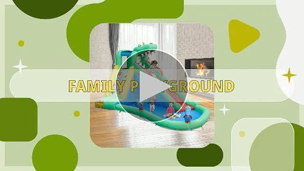 Inflatable Water Slides for Kids - Kinsuite Inflatable Bounce House Water Slide w/Jumping Area Climbing Wall Water Cannon Splash Pool Tunnel Indoor - MadeInUSA