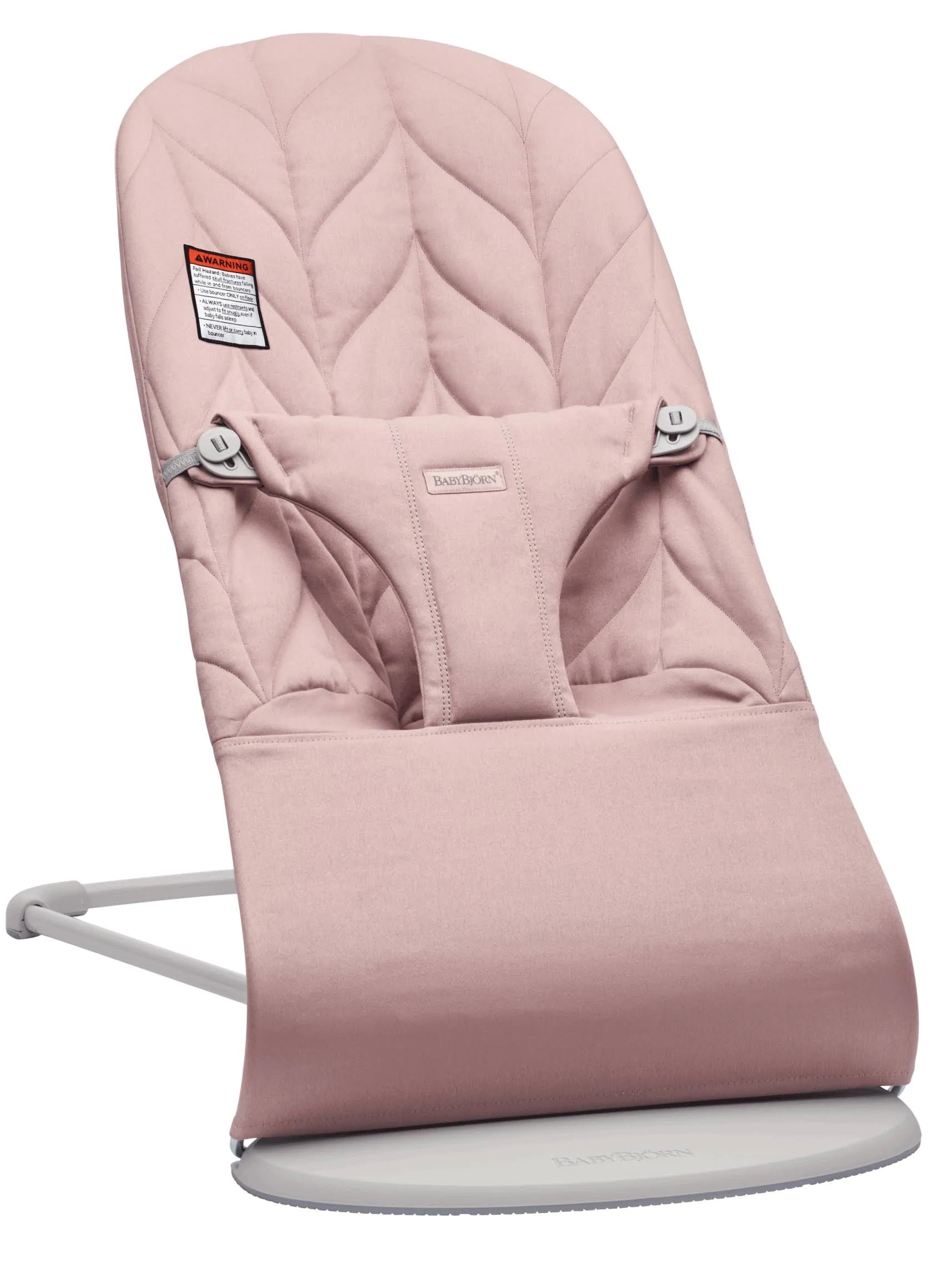 Bouncer Bliss - Dusty Pink / Woven, Petal Quilt / Light Gray - MadeInUSA