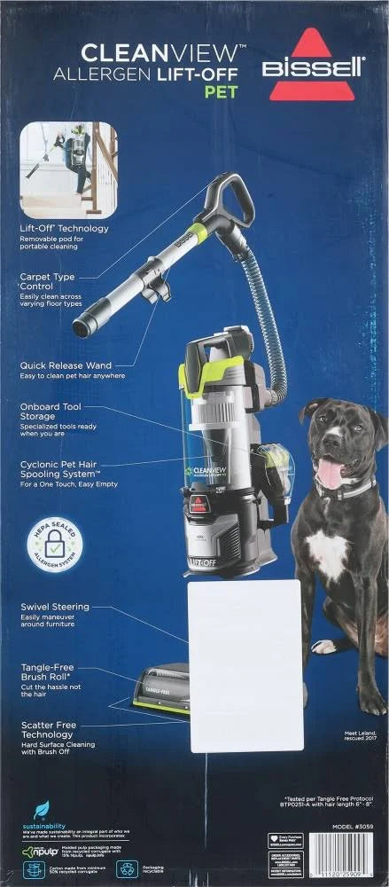 Bissell Cleanview Allergen Lift-Off Pet Vacuum - MadeInUSA