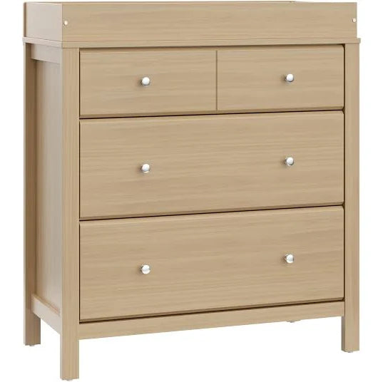 Storkcraft Carmel 3 Drawer Chest with Changing Topper (Driftwood) – GREENGUARD Gold Certified, Dresser For Nursery, 3 Drawer Dresser, Kids Dresser, - MadeInUSA