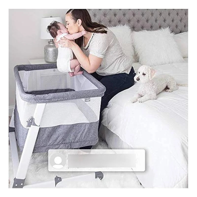 Simmons Kids Room2Grow Newborn Bassinet to Infant Sleeper Grey Tweed - MadeInUSA