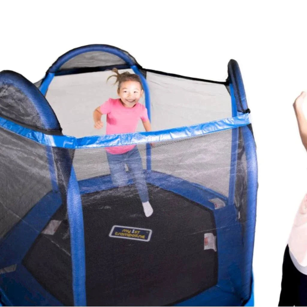 Bounce Pro 7' My First Trampoline Hexagon (Ages 3-10) for Kids - MadeInUSA
