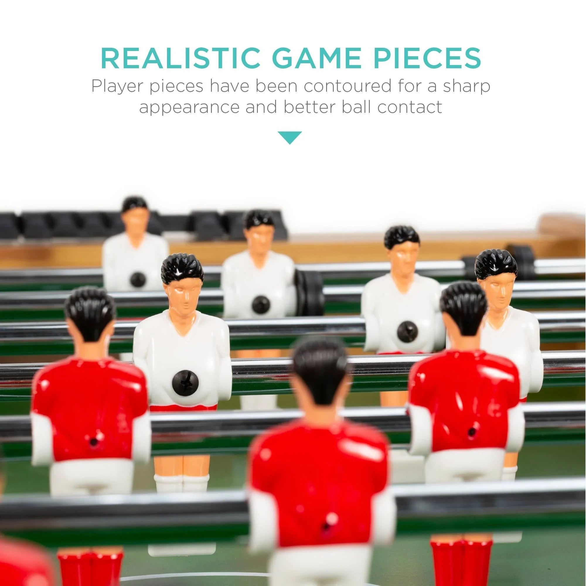 Best Choice Products 48in Competition Sized Foosball Table for Home, Game Room w/ 2 Balls, 2 Cup Holders - Dark Brown - MadeInUSA