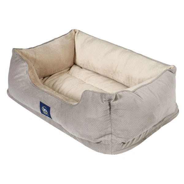 Serta Perfect Sleeper Orthopedic Cuddler Pet Bed, 34x 24Gray - MadeInUSA