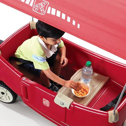 Step2 All Around Canopy Wagon Red Kids Wagon with Canopy - MadeInUSA