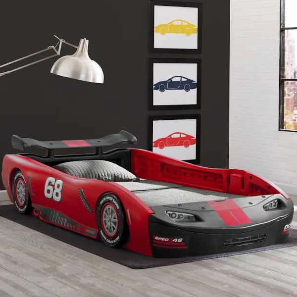 Twin Turbo Race Car Kids' Bed Red - Delta Children - MadeInUSA